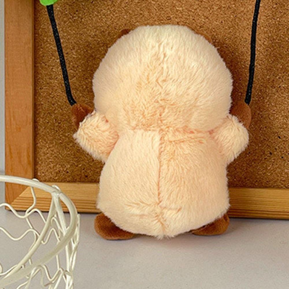 Panda Cartoon Plush Animal KeyChain Capybara Bag Pendant Car Keyring  Schoolbag Backpack Charm