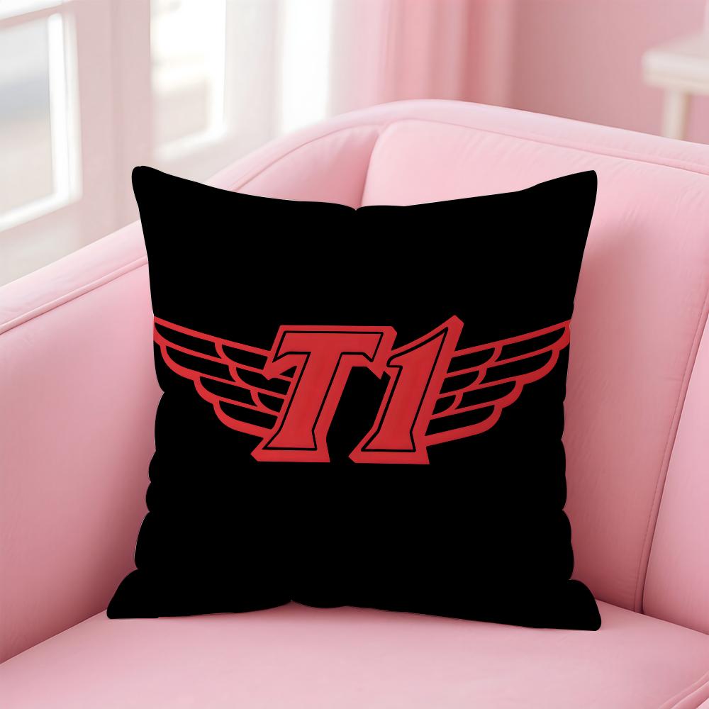 SKT T1 FAKER Champions 2025 Lck Pillow Case Anti-dustmite Pillowcase Invisible Zipper Silky Short Plush Sofa Cushion Cover