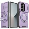 Case for Samsung Galaxy Z Fold 8 Ultra 7 6, Heavy Duty Case with Slide Camera Cover, 360° Rotatable Stand & Magnetic Car Mount