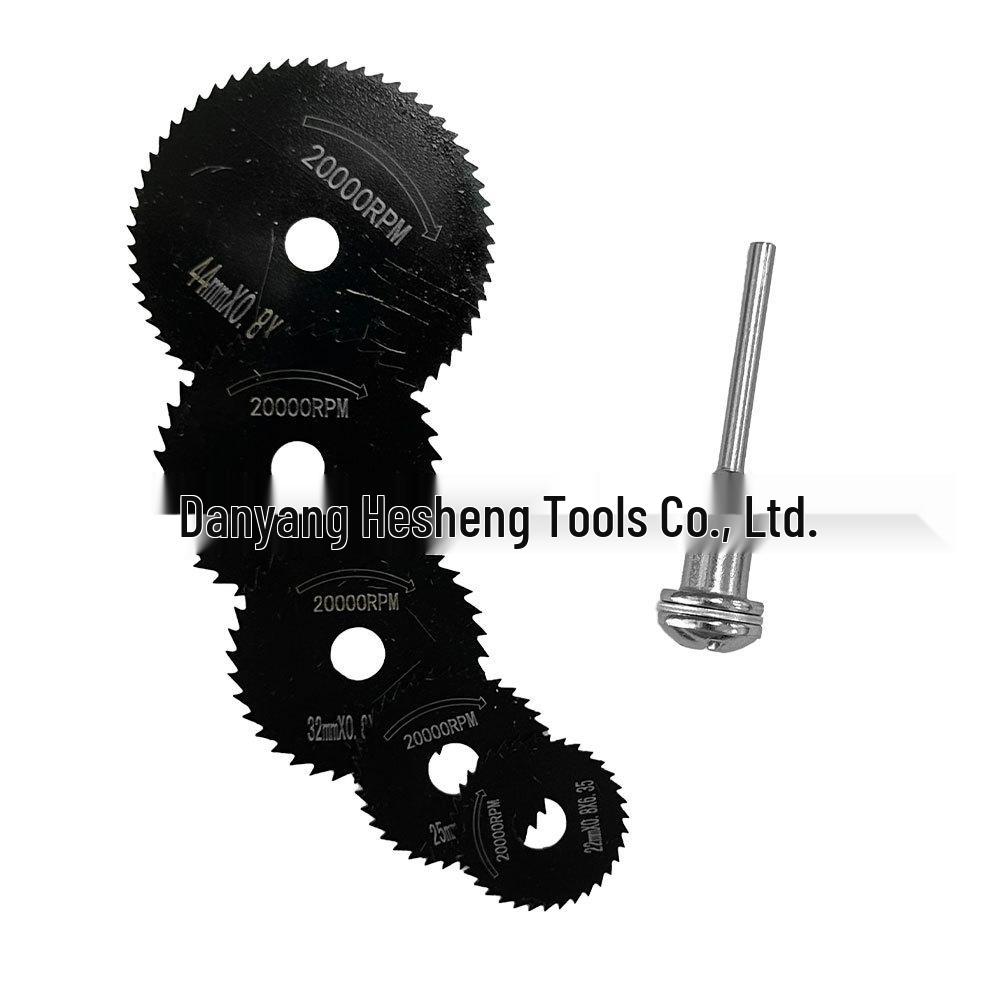 6-Piece Circular Saw Blade Set for Woodworking & Metal Cutting, 3.17mm Hand Drill & Electric Grinder Blades