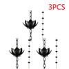1-5PCS Lotus Rain Catcher Chain Decorative Adjustable Rain Chain Gutter Roof Rainwater Catcher Drainage Downspout Tool For Outdo