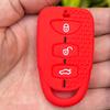 Silicone Car Key Case for Hyundai Kia Elantra Sonata Accent Tucson Sonata Santa FE Carens 2007-2011 Rubber Remote Cover Keychain