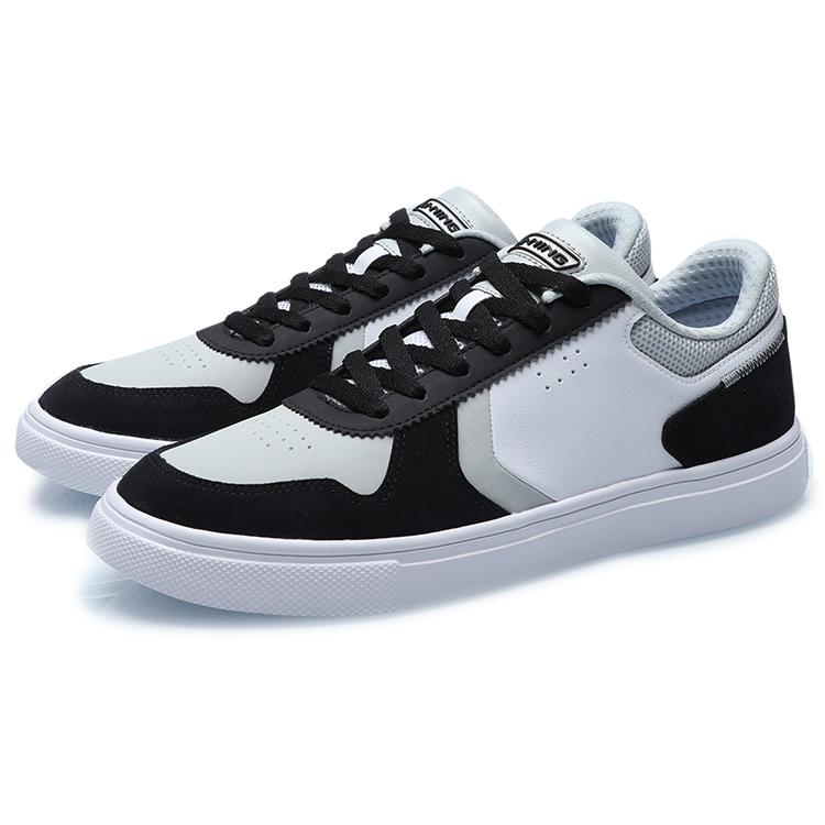 LiNing Abrasion Resistant Breathable Low Top Skateboard Shoes Men's Black Gray White