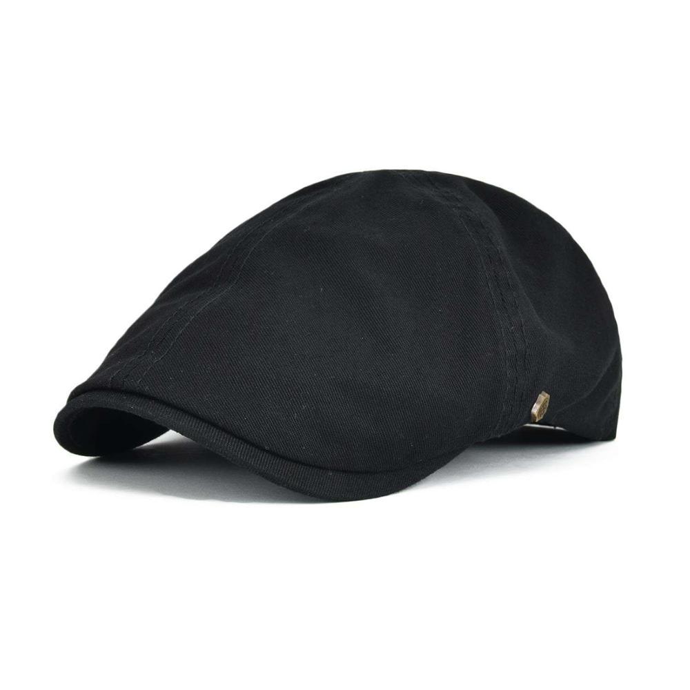 Freedom Outdoors Men's White Voboom Cotton Ivy Flat Cap Berets Spring Summer Wo Solid Casual Driver Retro Fe Boina 063 56-59Cm