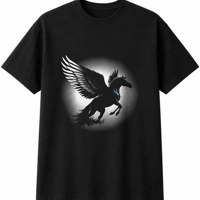 Pegasus Wings Glowing Mens Womens T-Shirt Legend Unisex Novelty Gift Tee Funny