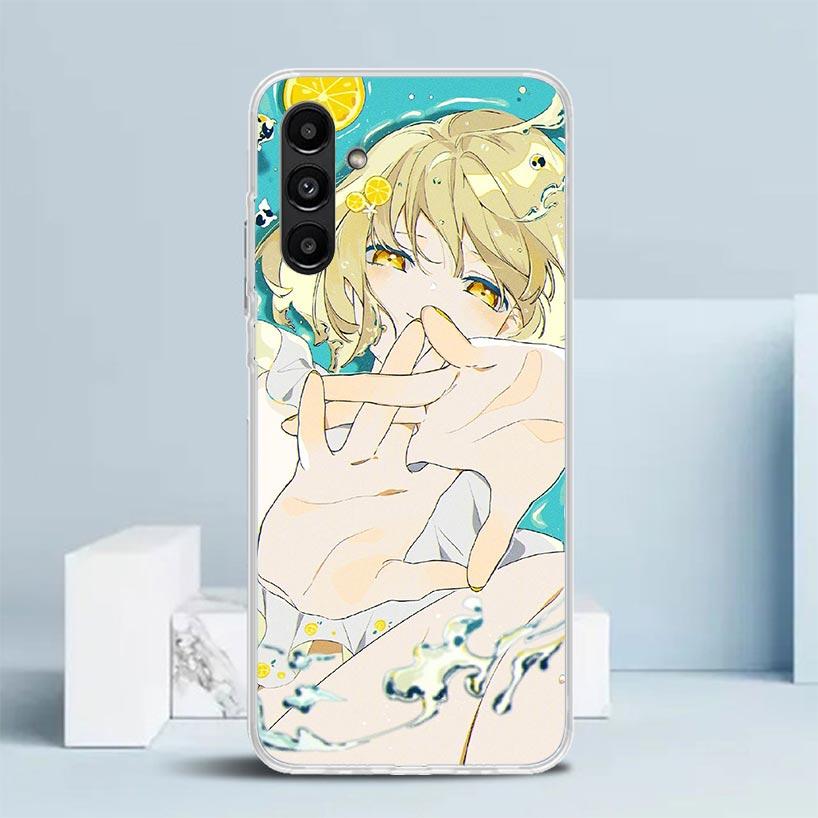 Cute Anime Girl INS Phone Case For Samsung Galaxy A17 A37 A57 A16 A15 A14 A13 A56 A55 A54 A53 A36 A35 A34 A33 A26 A25 A24 A23 Ga
