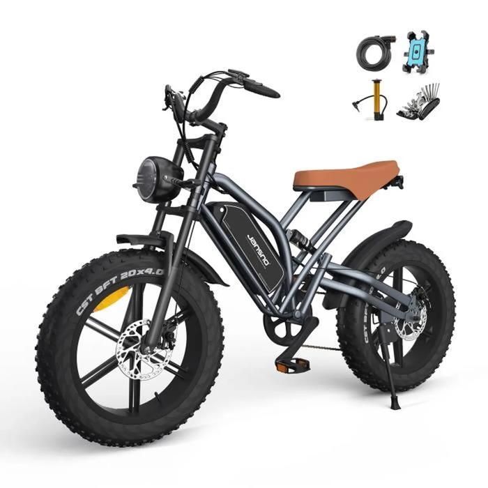 JANSNO Elektrofahrrad X50 750W LG Akku 48V14Ah, 20" E-BIKE All-Terrain mit 4.0 Fat Reifen, Shimano 7 Gänge, Vollfederung