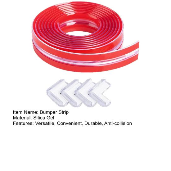 1 Set Bumper Strip Transparent Silicone Furniture Corner Protectors Baby Proofing Edge Safety Bumper for Home