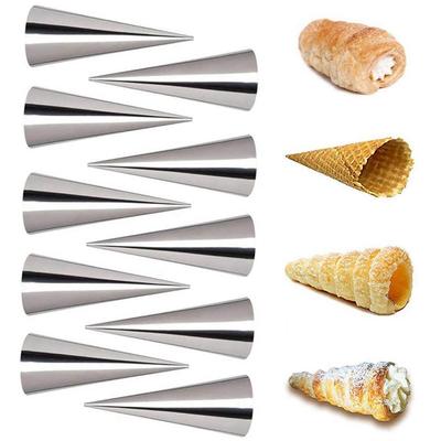 Cream Horn Cream Puff Bread Pastry Roll Waffle Cone Mold Baking Tool Cannoli Tubes Brioche Mold