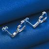 Elegant 925 Sterling Silver Luxurious Hollow Heart Zircon Stud Earrings for Women Fashion Wedding Party Gifts Jewelry