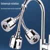 Univerzální otočný nástavec na kuchyňskou baterii proti stříkání se sprchovou hlavicí