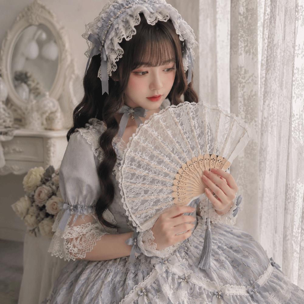 Flower Pattern Hand Fold Fan Multicolor Decorative Fan Lace Folding Fan  Performance Favors