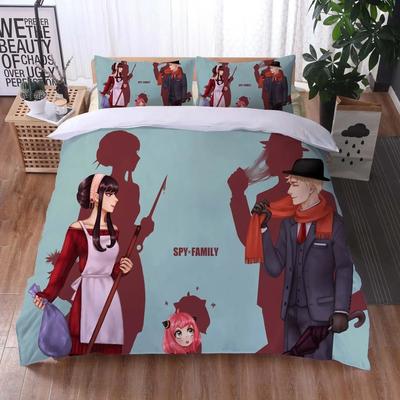 3D Print Anime Spy Family Anya Bedding Set 3D Printed Suitable For Bedroom Duvet Cover Set With Pillowcases Kids Home Textile