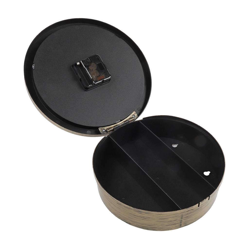 Compartment Wall Clock Safe for Jewelry Cash and Important Documents with Functional Time Display and Easy Wall Mount