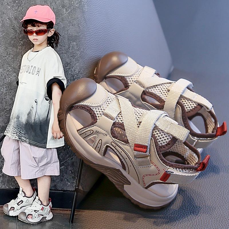 Children's Baotou Sandals Summer New Boys' Sports Beach Shoes Breathable Soft Bottom Outdoor Girls' River Tracing Shoes