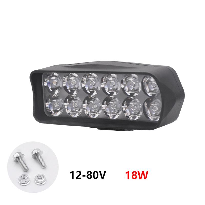 Motorcycle Headlight LED 12V 80V Driving Lights High Brightness 8/12/16/30 LED Waterproof Auxiliary Headlight External Spotlight
