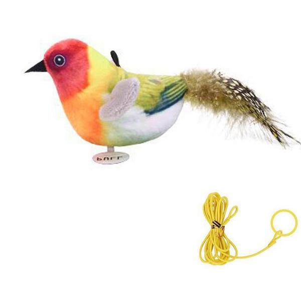 1Pc Cat Toys Hanging Bird, Retractable Cat Teaser Toy, Vivid Chirping, Interactive Catnip Toys for Indoor Cats Kitten Play Chase Exercise