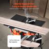 Table Saw with Stand, 1800 W Portable Compact Tablesaw, 254 MM Saw Blade O.D, 200 MM Max. Cutting Capacity, 4800 RPM Cutting Speed, With 24-tooth Saw