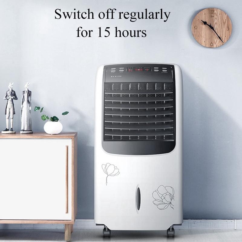 Air Condition Fan 8L Large Tank Indoor Room Remote Control 2000/80W Power Saving Mobile Water Air Cooler/Heater Sleep Timer 220V