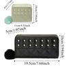 Rivets Woman Clutch Wallet Soft Plush Ball Square Card Bag Simple Women Long Purse  Female