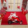 Merry Christmas Home Entrance Decoration Carpet Santa Claus Elk Print Floor Mat Door Mat Living Room Bathroom Non-Slip Carpet