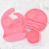 Children's Silicone Feeding Plate Set - Divided Three-Section Baby Plate