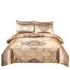Wedding Bedding European Jacquard Quilt Cover Three-Piece Set, American, Holy Buddha,