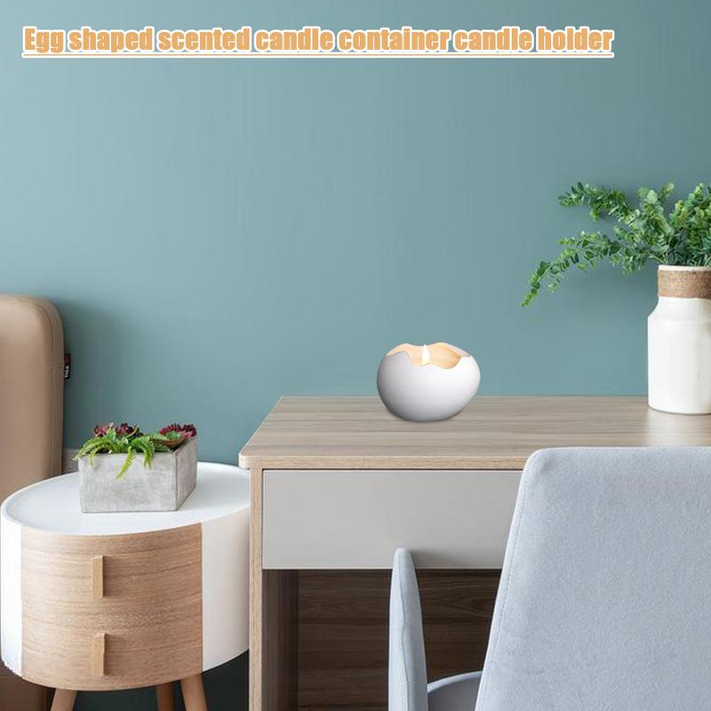 Cute Candle Holders Scented Candle Container Holder Egg Shaped Ceramic Candlestick For Birthday Table Decorations Centerpieces