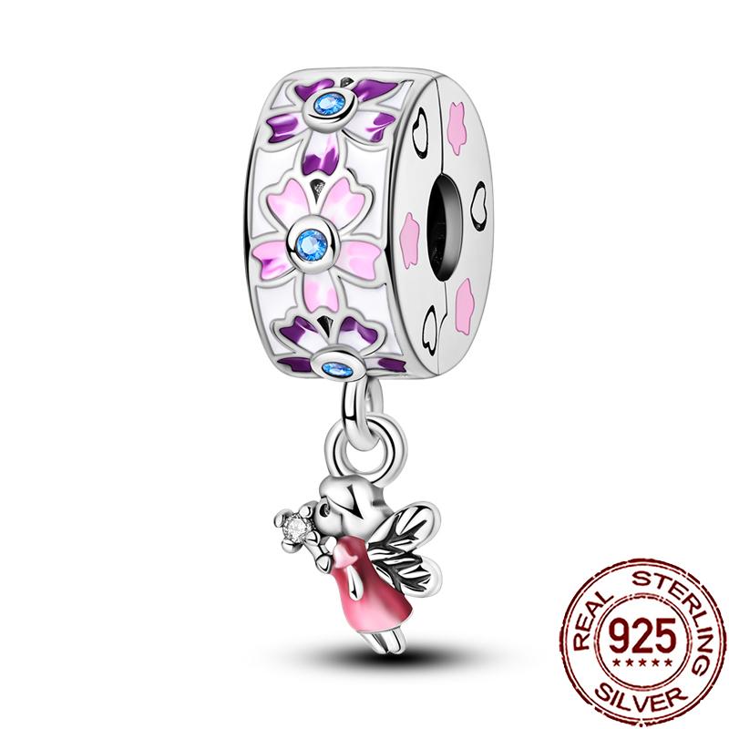 New Charms Copper Colorful Plant Flower Fruit Charm Beads Fit Snake Chain Bracelet Necklace Women Diy Jewelry