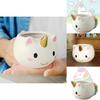 Cană ceramică creativă pictată manual cu unicorn și corn auriu pentru iubitorii de cafea