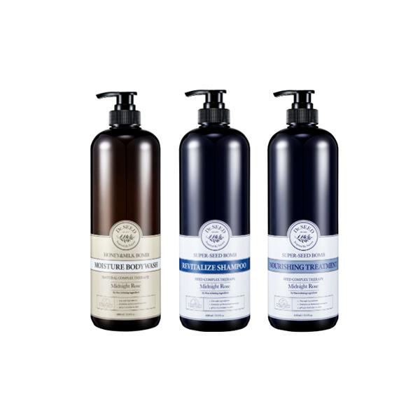 Dr.SEED Super Seed Bomb Shampoo, Treatment, Body Wash 500ml, 1000ml (Bebe Musk, Midnight Rose) (30 Options)