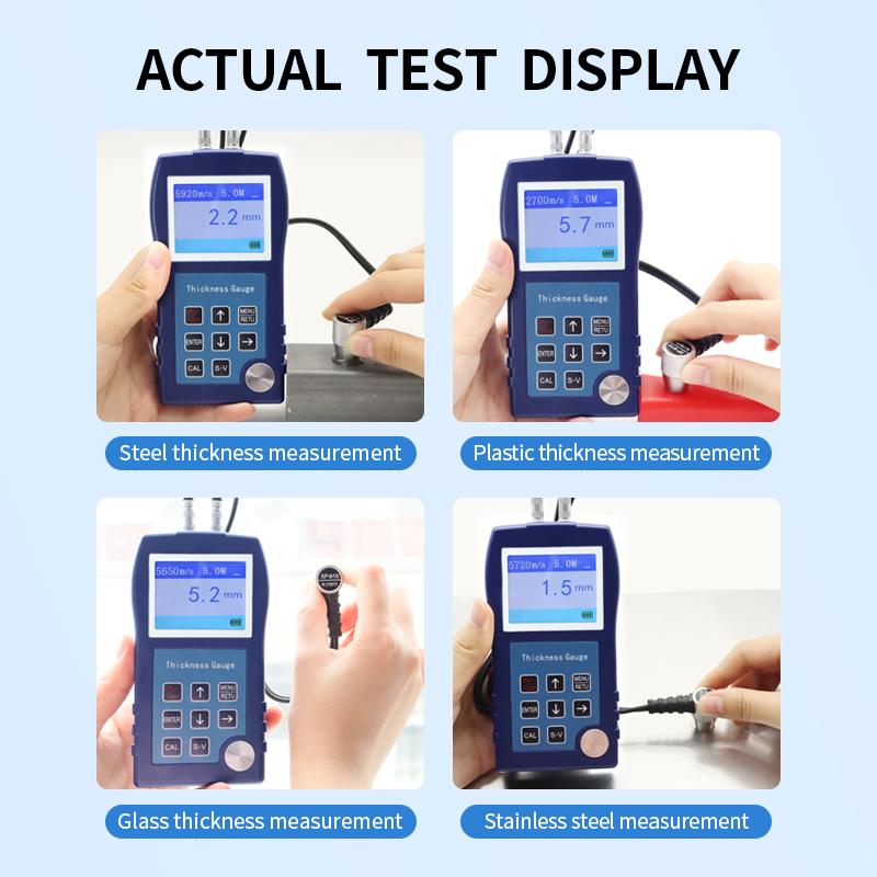 DONGRU DR83S 0.9-300mm Steel Non-Destructive Ultrasonic Thickness Gauge 0.1mm Resolution 2.3" Color TFT Display Metal Wall