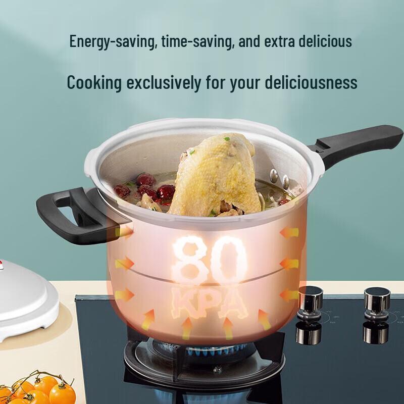 ASD Aluminum Alloy T-Type Pressure Cooker with Steamer