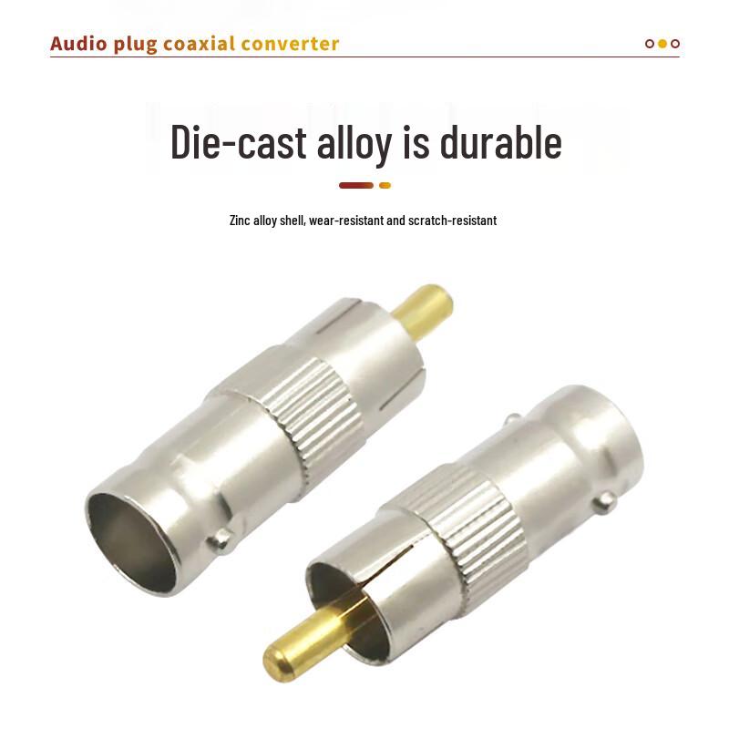 BNC Male To RCA Male Coaxial Audio Adapter