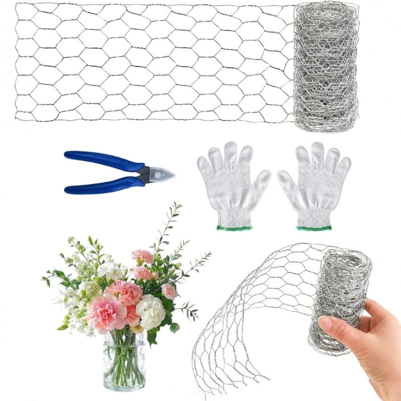 Chicken Wire for Floral Arrangements Chicken Wire Mesh Hexagonal Galvanized Netting Wire Fence Mesh for Crafts Garden