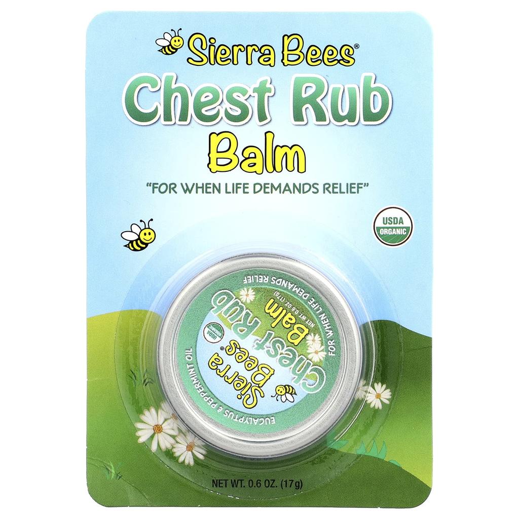 Chest Rub Balm, Eucalyptus & Peppermint, 17G(0.6Oz)