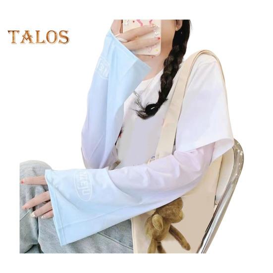 

Нарукавники с защитой от ультрафиолета для женщин, охлаждающие нарукавники из ледяного шелка, солнцезащитный чехол для рук для езды на велосипеде и бега на открытом воздухе синий/фиолетовый