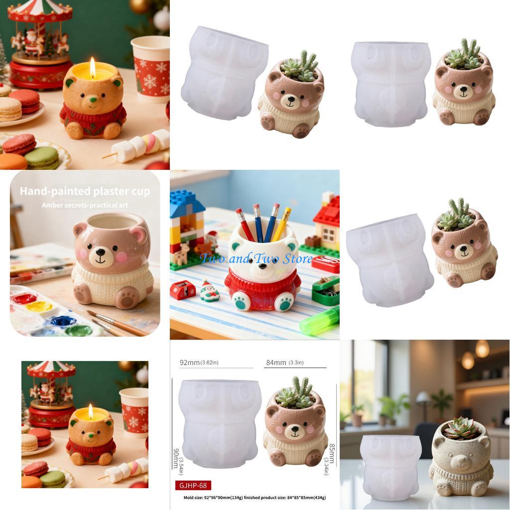 HX6F Versatile Silicone Bear Mold For Handmade Jewelry Concrete Art And Gifts China Mainland