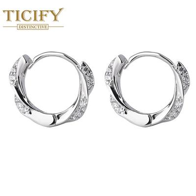 Boucles d'oreilles en zircon noir, design en zircon, tendance et légères, idéales comme cadeau