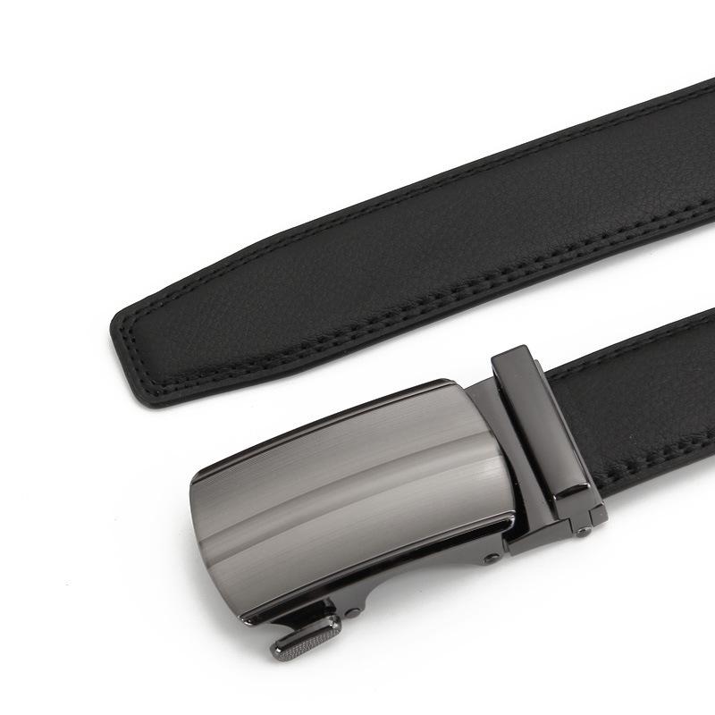 Men's Real Cowhide Belt Automatic Buckle Business and Casual Second Layer Cowhide Men's Waist Belt