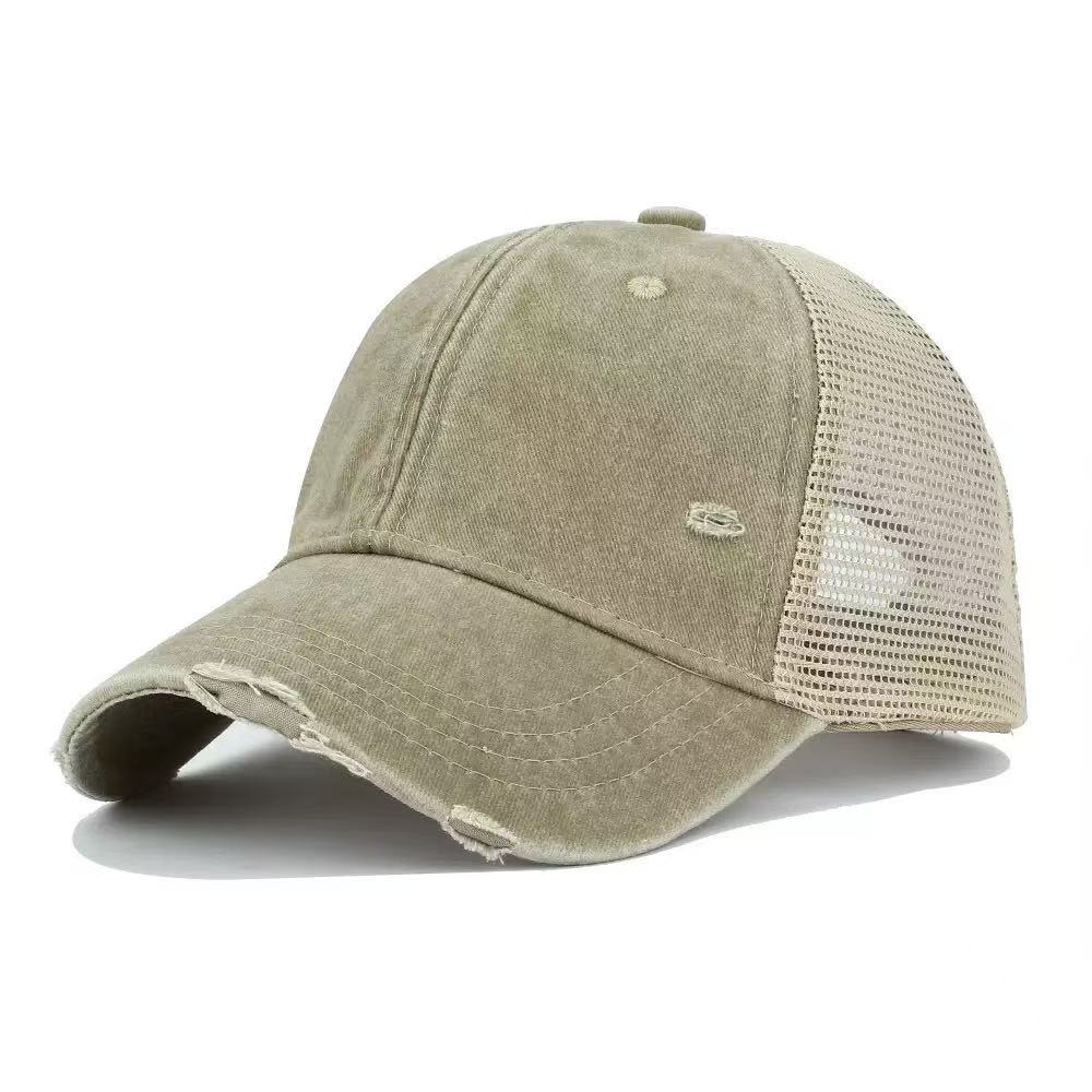 Washed Cotton Mesh Breathable Baseball Cap Made Old Ripped Light Board Caps Men and Women Tide Vintage Hat