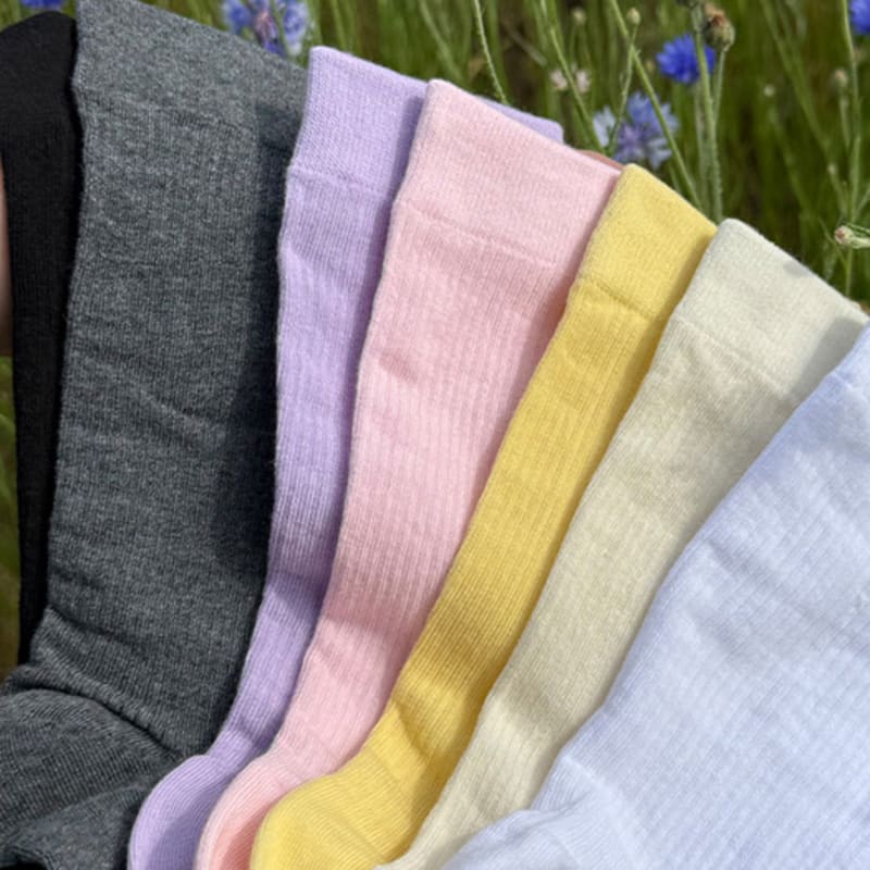 lululela [5pack] Domestic Mary Golji Shirring See-Through Socks (4 Colors)