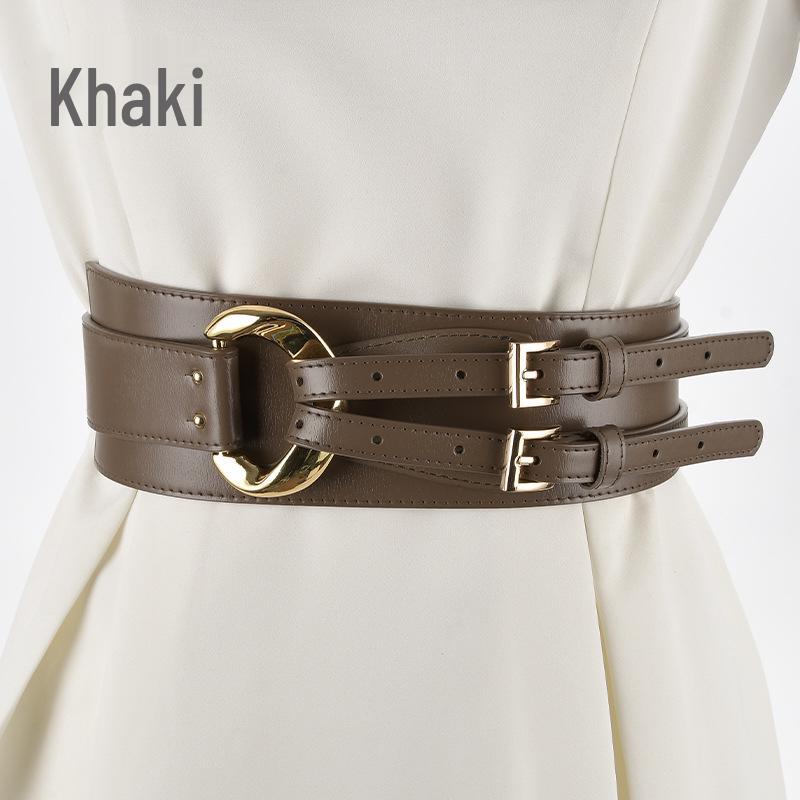 Women's Irregular Genuine Leather Waist Belt for Dresses, Sweaters, and Coats - European and American Style