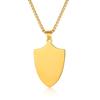 Personalized ID Tag Stainless Steel Hip-Hop Guitar Tag Necklace Geometric Military Simple Pendant Jewelry for Men Gift