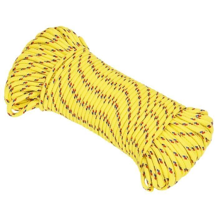 152595 vidaXL Boat Rope Yellow 4 Mm 250 M Polypropylene