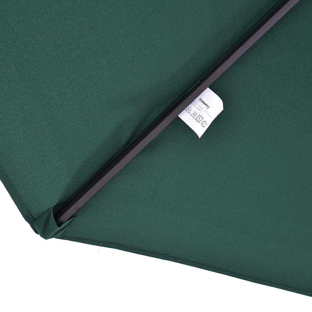 4.6m Double Garden Parasol Green