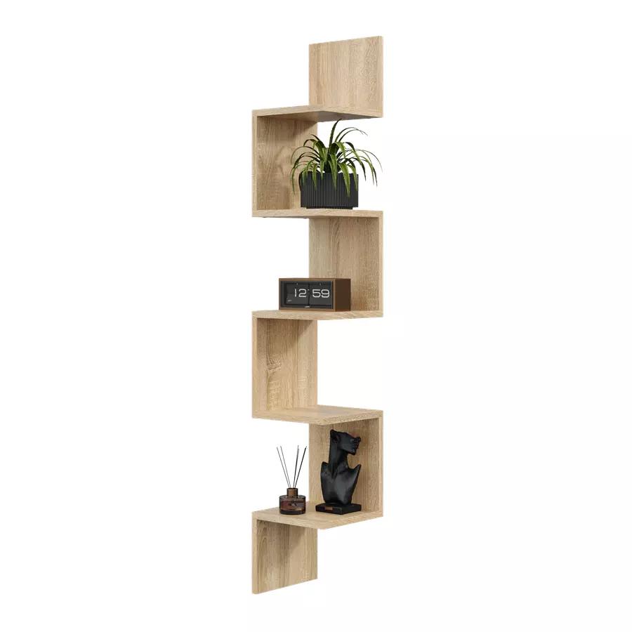 Modern Corner Shelf Hanging Midi - 149cm Black
