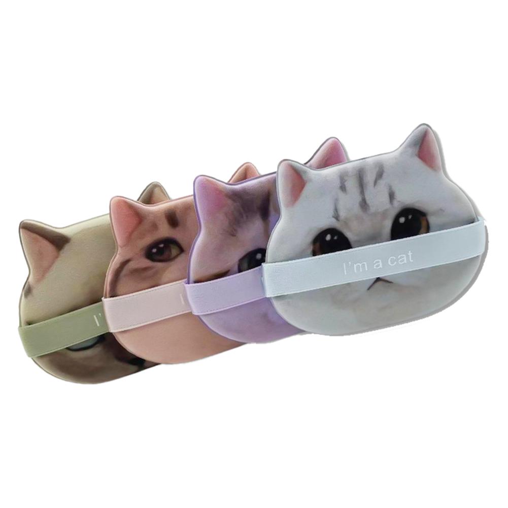 Cute Cat Makeup Puff Air Cushion Powder Puff Hydrophilic Non-latex Facial Face Body Powder Foundation Puff Sponges Wet Dry Use Makeup Tool