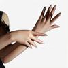 3D Ultradünne 500-Pin Fünf-Finger-Handschuhe Öl Glänzend Hoch Elastische Passform Strumpf-Stil Handschuhe Damen Party Nachtclub Mode