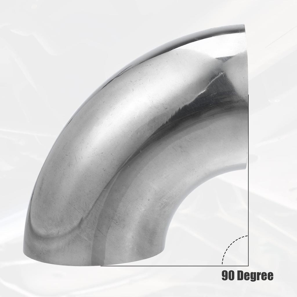 uxcell Cot 90 grade din Oțel Inoxidabil SS304, îndoit la mandrină, Cot de Eșapament pentru Mașină